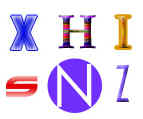 letras X H I S N Z