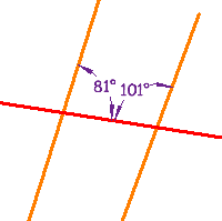 no son ángulos entre paralelas 81 101