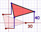 translación en una gráfica 30, 40