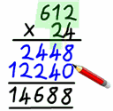 multiplicación larga